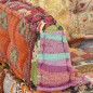 vidaXL Puf patchwork de tela vidaXL Puf patchwork de tela