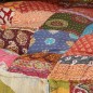 vidaXL Puf patchwork de tela vidaXL Puf patchwork de tela