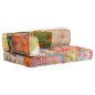 vidaXL Puf patchwork de tela vidaXL Puf patchwork de tela