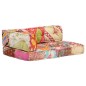 vidaXL Puf patchwork de tela vidaXL Puf patchwork de tela