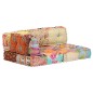 vidaXL Puf patchwork de tela vidaXL Puf patchwork de tela
