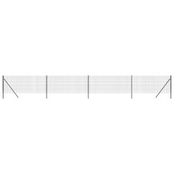 vidaXL Cerca de alambre de acero galvanizado antracita 0,8x10 m