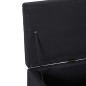 vidaXL Banco con espacio de almacenaje 116 cm poliéster negro vidaXL Banco con espacio de almacenaje 116 cm poliéster negro