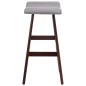vidaXL Taburete de cocina tela gris taupe vidaXL Taburete de cocina tela gris taupe