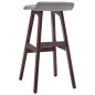 vidaXL Taburete de cocina tela gris taupe vidaXL Taburete de cocina tela gris taupe