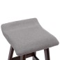 vidaXL Taburete de cocina tela gris taupe vidaXL Taburete de cocina tela gris taupe