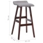 vidaXL Taburete de cocina tela gris taupe vidaXL Taburete de cocina tela gris taupe