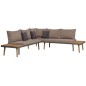 vidaXL Juego muebles de jardín 4 piezas y cojines madera maciza acacia vidaXL Juego muebles de jardín 4 piezas y cojines madera maciza acacia