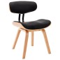 vidaXL Sillas de comedor 2 uds madera curvada y cuero sintético negro vidaXL Sillas de comedor 2 uds madera curvada y cuero sintético negro