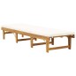 vidaXL Tumbona plegable con cojín madera maciza de acacia vidaXL Tumbona plegable con cojín madera maciza de acacia