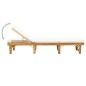 vidaXL Tumbona plegable con cojín madera maciza de acacia vidaXL Tumbona plegable con cojín madera maciza de acacia