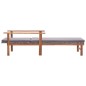 vidaXL Tumbona con cojín ratán sintético y madera maciza acacia gris vidaXL Tumbona con cojín ratán sintético y madera maciza acacia gris