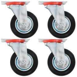 vidaXL Ruedas giratorias 12 unidades 100 mm