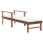 vidaXL Tumbona con cojín ratán sintético y madera maciza acacia negro vidaXL Tumbona con cojín ratán sintético y madera maciza acacia negro