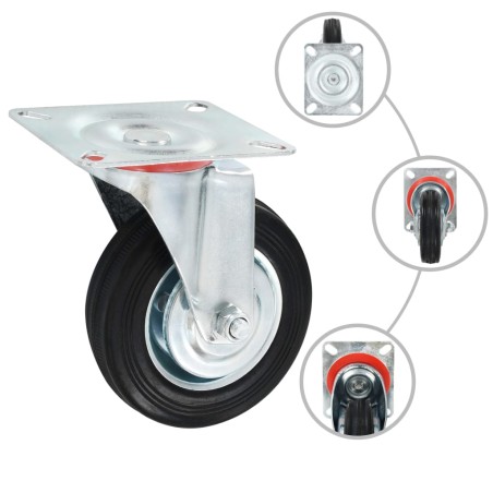 vidaXL Ruedas giratorias 12 unidades 100 mm
