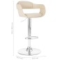 vidaXL Taburete de cocina cuero sintético blanco vidaXL Taburete de cocina cuero sintético blanco