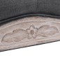 vidaXL Banco lino y madera maciza gris oscuro 110x38x48 cm vidaXL Banco lino y madera maciza gris oscuro 110x38x48 cm