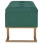 vidaXL Banco con compartimento 105 cm verde de terciopelo vidaXL Banco con compartimento 105 cm verde de terciopelo