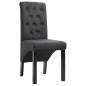 vidaXL Sillas de comedor 2 unidades tela gris oscura vidaXL Sillas de comedor 2 unidades tela gris oscura