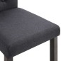 vidaXL Sillas de comedor 2 unidades tela gris oscura vidaXL Sillas de comedor 2 unidades tela gris oscura