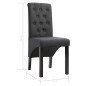 vidaXL Sillas de comedor 2 unidades tela gris oscura vidaXL Sillas de comedor 2 unidades tela gris oscura