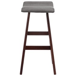 vidaXL Taburete de cocina de tela gris oscuro
