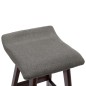 vidaXL Taburete de cocina de tela gris oscuro vidaXL Taburete de cocina de tela gris oscuro