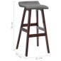 vidaXL Taburete de cocina de tela gris oscuro vidaXL Taburete de cocina de tela gris oscuro