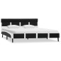 vidaXL Estructura de cama con LED de cuero sintético negro 140x200 cm