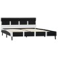 vidaXL Estructura de cama con LED de cuero sintético negro 140x200 cm