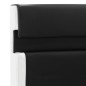 vidaXL Estructura de cama con LED de cuero sintético negro 140x200 cm