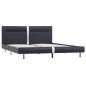 vidaXL Estructura de cama con LED cuero sintético negro 160x200 cm vidaXL Estructura de cama con LED cuero sintético negro 160x200 cm