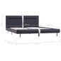 vidaXL Estructura de cama con LED cuero sintético negro 160x200 cm vidaXL Estructura de cama con LED cuero sintético negro 160x200 cm