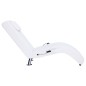 vidaXL Diván de masaje con almohada de cuero sintético blanco vidaXL Diván de masaje con almohada de cuero sintético blanco