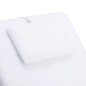 vidaXL Diván de masaje con almohada de cuero sintético blanco vidaXL Diván de masaje con almohada de cuero sintético blanco
