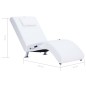 vidaXL Diván de masaje con almohada de cuero sintético blanco vidaXL Diván de masaje con almohada de cuero sintético blanco