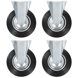 vidaXL Ruedas fijas 12 unidades  200 mm