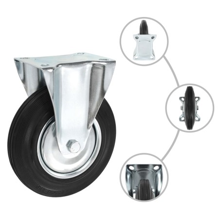 vidaXL Ruedas fijas 12 unidades  200 mm