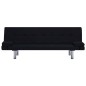 vidaXL Sofá cama con dos almohadas de poliéster negro vidaXL Sofá cama con dos almohadas de poliéster negro