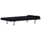 vidaXL Sofá cama con dos almohadas de poliéster negro vidaXL Sofá cama con dos almohadas de poliéster negro