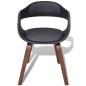 vidaXL Sillas de comedor 4 uds madera curvada cuero sintético negro vidaXL Sillas de comedor 4 uds madera curvada cuero sintético negro