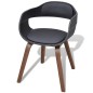 vidaXL Sillas de comedor 4 uds madera curvada cuero sintético negro vidaXL Sillas de comedor 4 uds madera curvada cuero sintético negro
