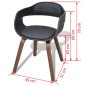vidaXL Sillas de comedor 4 uds madera curvada cuero sintético negro vidaXL Sillas de comedor 4 uds madera curvada cuero sintético negro