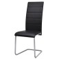 vidaXL Sillas voladizas de comedor 6 unidades cuero sintético negro vidaXL Sillas voladizas de comedor 6 unidades cuero sintético negro