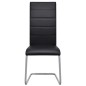 vidaXL Sillas voladizas de comedor 6 unidades cuero sintético negro vidaXL Sillas voladizas de comedor 6 unidades cuero sintético negro