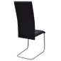 vidaXL Sillas voladizas de comedor 6 unidades cuero sintético negro vidaXL Sillas voladizas de comedor 6 unidades cuero sintético negro