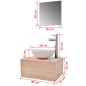 vidaXL Conjunto de muebles de baño con lavabo y grifo 4 piezas beige vidaXL Conjunto de muebles de baño con lavabo y grifo 4 piezas beige