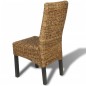 vidaXL Sillas de comedor 4 unidades madera maciza de mango y abacá vidaXL Sillas de comedor 4 unidades madera maciza de mango y abacá