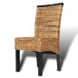 vidaXL Sillas de comedor 6 unidades madera maciza de mango y abacá