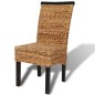 vidaXL Sillas de comedor 6 unidades madera maciza de mango y abacá